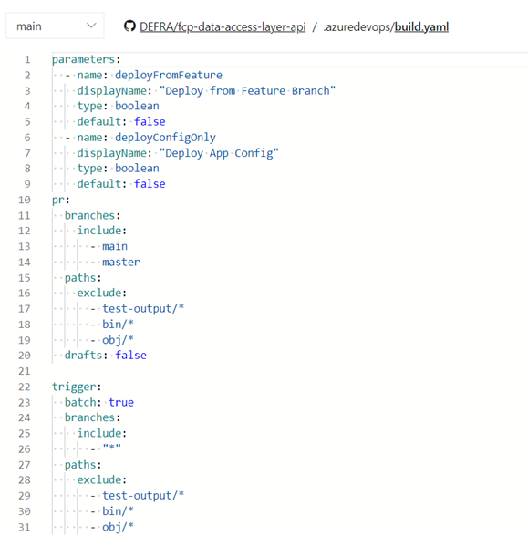 Pipeline Parameters